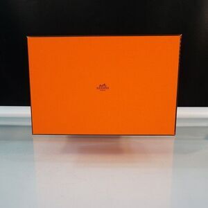 Hermes Paris Empty Authentic Shoe Box Gift Storage Orange 12 x 8 x 4.5 Inch
